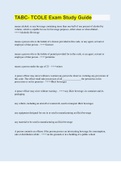 TABC- TCOLE Exam Study Guide &vert; 30 Questions with 100&percnt; Correct Answers &vert; Updated & Verified