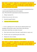 2022 /2023  LATEST  UPDATE  UNIVERSITY OF SOUTH ASIA, LAHORE - CAMPUS 1NURS SFS COMP PREDICTOR B EXAM QUESTIONS AND ANSWERS TOP RANKED A+ BEST DEFINITE SUCCESS