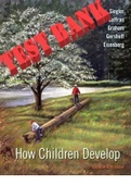 How Children Develop (Canadian Edition) 6th Edition, by Robert S. Siegler, Jenny Saffran and Nancy Eisenberg. ISBN-13 978-1319173029. All Chapters 1-16 (Complete Download). TEST BANK.