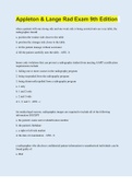 Appleton & Lange Rad Exam 9th Edition &vert; 130 Questions with 100&percnt; Correct Answers &vert; Updated & Verified &vert; 35 Pages