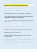 Wisconsin state government test &vert; 30 Questions with 100&percnt; Correct Answers &vert; Updated & Verified