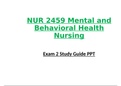 Exam 2 Study Guide PPT - NUR 2459 / NUR2459 (Latest 2023 / 2024): Mental And Behavioral Health Nursing - Rasmussen