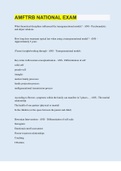 AMFTRB NATIONAL EXAM &vert; with 100&percnt; Correct Answers &vert; Updated & Verified