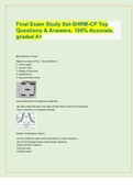 Final Exam Study Set-SHRM-CP Top Questions & Answers, 100% Accurate, graded A+