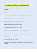 TMC Kettering Test Prep Questions &vert; 50 Questions with 100&percnt; Correct Answers &vert; Updated & Verified