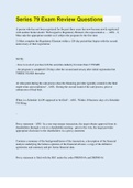 Series 79 Exam Review Questions &vert; 160 Questions with 100&percnt; Correct Answers &vert; Updated & Verified &vert; 24 Pages