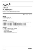 AQA A-Level June 2022 Psychology Paper 3 Issues and Options In Psychology