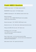 Prosth- NBDE II Questions &vert; 480 Questions with 100&percnt; Correct Answers &vert; Updated & Verified &vert; 47 Pages