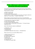 AAPC CPB Exam C QUESTIONS AND ANSWERS 2024&sol;2025&vert; GRADED A