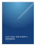 (latest 2022/2023)  LUO COUC 506 Exam 3 – Answers Attempt Score 100 out of 100 points