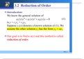 Ordinary Differential Equations&colon; Reduction of Order