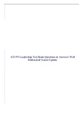 ATI PN Leadership Test Bank Questions & Answers/ Well Elaborated /Latest Update