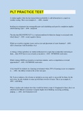 PLT PRACTICE TEST &vert; 90 Questions with 100&percnt; Correct Answers &vert; Verified
