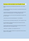 Kansas Life Accident and Health Exam &vert; 200 Questions with 100&percnt; Correct Answers &vert; Verified &vert; 20 Pages