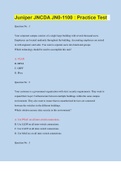 Juniper JNCDA JN0-1100 &colon; Practice Test &vert; 65 Questions with 100&percnt; Correct Answers &vert; Verified &vert; 22 Pages