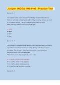 Juniper JNCDA JN0-1100 &colon; Practice Test &vert; 50 Questions with 100&percnt; Correct Answers &vert; Verified &vert; 18 Pages