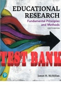 Educational Research: Fundamental Principles and Methods 8th Edition, by James H. McMillan and Sally Schumacher. ISBN 9780135770016, 0135770017. All Chapter 1-16. (Complete Download) TEST BANK. 