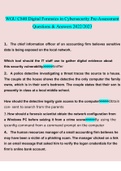 C840 Digital Forensics in Cybersecurity Pre-Assessment&period;questions verified with 100&percnt; correct answers