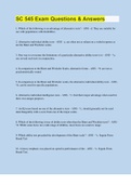 SC 545 Exam Questions & Answers &vert; 220 Questions with 100&percnt; Correct Answers &vert; Verified &vert; 22 Pages