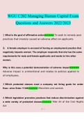 WGU C202 Managing Human Capital Exam&period; questions verified with 100&percnt; correct answers