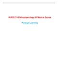 NURS 231 Pathophysiology Module 1, 2, 3, 4, 5, 6, 7, 8, 9, 10 Exam (Latest-2023) / NURS231 Pathophysiology Module 1, 2, 3, 4, 5, 6, 7, 8, 9, 10 Exam : Portage Learning |100% Correct Q & A|