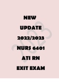 2023 NURS 6401 ATI RN EXIT EXAM QUESTIONS AND ANSWERS100%CORRECT/VERIFIED BEST RATED A+ 