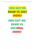 HESI EXIT RN 2022/2023 V1 - V5@160 QUESTIONS WITH ANSWERS NEW2022/2023:LATEST ,A  GRADED DOCUMENT[100% GUARANTEED