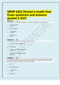  BUNDLE FOR ALL NRNP 6552 QUESTIONS AND ANSWERS BUNDLE GRADED A 2023