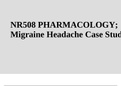 NR508 PHARMACOLOGY; Migraine Headache Case Study