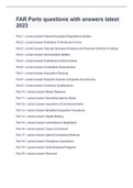 FAR Parts questions with answers latest 2023