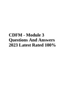 CDFM MODULE 1 Questions and Answers 100% Correct 2023 Latest | CDFM - Module 3 Final Exam Questions And Answers 2023 Latest Rated 100% & CDFM Module 4 Questions and Answers All Correct Latest 2023 (Rated A )