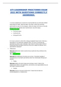 ATI LEADERSHIP PROCTORED EXAM 2023 WITH QUESTIONS CORRECTLY ANSWERED&period;