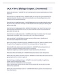 OCR A-level biology chapter 2 &lpar;Answered&rpar;