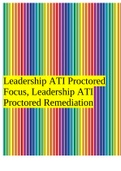 Leadership ATI Proctored Focus, Leadership ATI Proctored Remediation