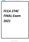 FCCA 274 C FINAL EXAM 2021 LATEST AND GRADED A+.