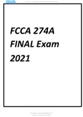 FCCA 274 A FINAL EXAM 2021 LATEST AND GRADED A+.