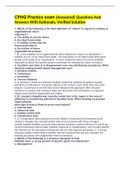 CPHQ Practice exam &lpar;Answered&rpar; Questions And Answers With Rationale&comma; Verified Solution