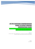ATI PN CAPSTONE COMPREHENSIVE FORM A & B (LATEST VERIFIED VERSION) FINAL EXAM