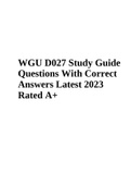 WGU D027 Study Guide Questions With Correct Answers Latest 2023 Rated A+