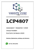 LCP4807 Assignment 1 Semester 1 2023
