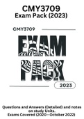 CMY3709 NEW Exam Pack (old till 2023) Questions and answers (LATEST PACK UPDATED)