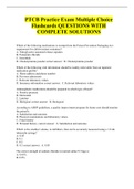 PTCB Practice Exam Multiple Choice Flashcards QUESTIONS WITH COMPLETE SOLUTIONS