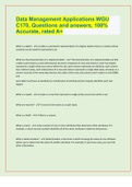Data Management Applications WGU C170&comma; Questions and answers&comma; 100&percnt; Accurate&comma; rated A&plus;