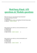 Med/Surg Final: ATI questions & Module questions