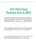 ATI Med Surg Practice Test A 2019