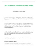 Module 7 Study Guide - NUR 2459 / NUR2459 (Latest 2023 / 2024): Mental And Behavioral Health Nursing - Rasmussen
