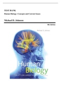 Test Bank - Human Biology: Concepts and Current Issues, 8th Edition (Johnson, 2017), Chapter 1-24 | All Chapters