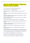 Maryville NURS 661 Exam 4 Notes from Bremer's Review&period; 2022&sol;23