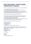 MGT 200 EXAM 1 STUDY GUIDE COMPLETELY SOLVED&period;