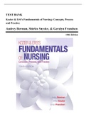 Test Bank - Kozier & Erb's Fundamentals of Nursing: Concepts, Process and Practice, 10th Edition (Berman, 2016), Chapter 1-52 | All Chapters